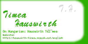 timea hauswirth business card